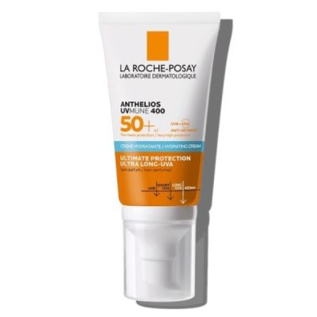 La Roche Posay Anthelios Uvmune 400 Crema Hydratante SPF50+ Αντηλιακή Ενυδατική Κρέμα Χωρίς Άρωμα, 50ml