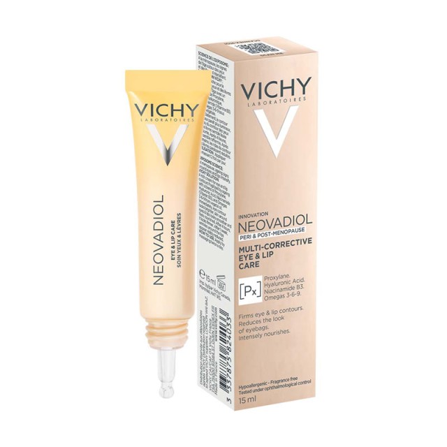 Vichy Neovadiol Meno Eye & Lip Cream, Κρέμα Πολλαπλής Προστασίας Για Μάτια & Χείλη Κατά Την Εμμηνόπαυση, Πυκνότητα & Λείανση, 15ml