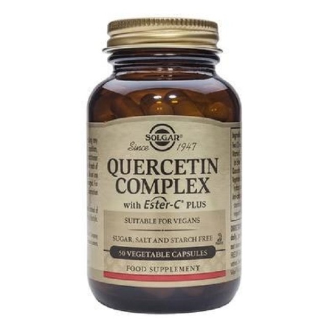 Solgar Quercetin Complex Σύμπλεγμα Κουερσετίνης με βιταμίνη C 50 caps