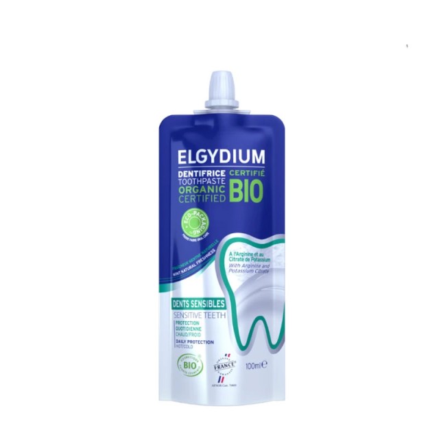 Elgydium Organic Sensitive Oδοντόκρεμα για Ευαίσθητα Δόντια σε Ανακυκλώσιμη Συσκευασία, 100ml