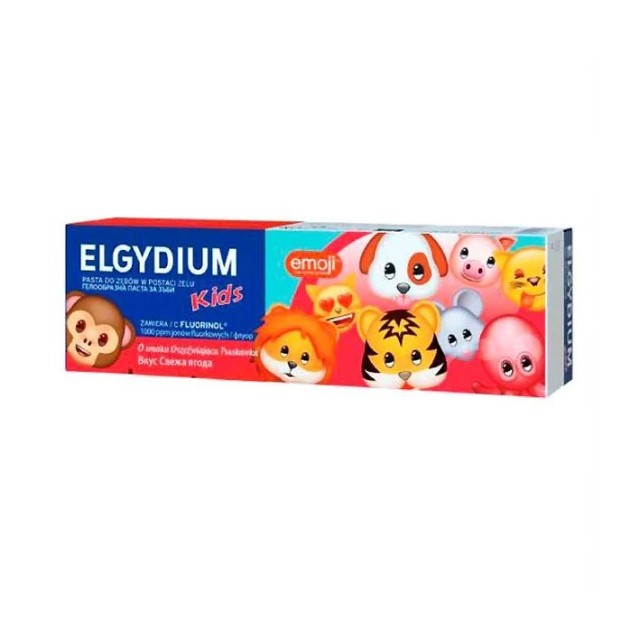 Elgydium Κids Emoji Παιδική Οδοντόκρεμα με Γεύση Φράουλα, 50ml