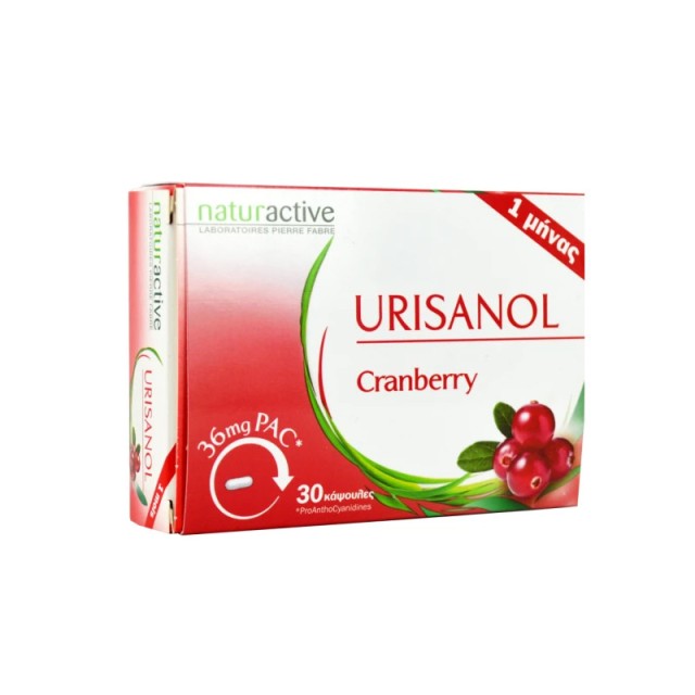 Naturactive Urisanol Cranberry Συμπλήρωμα με Εκχύλισμα Κράνμπερι, 30caps