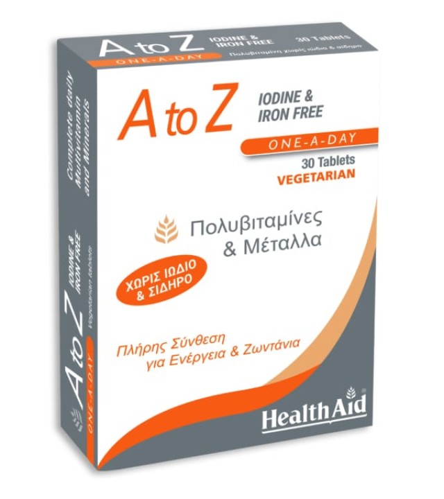 HEALTH AID A TO Z IODINE & IRON FREE