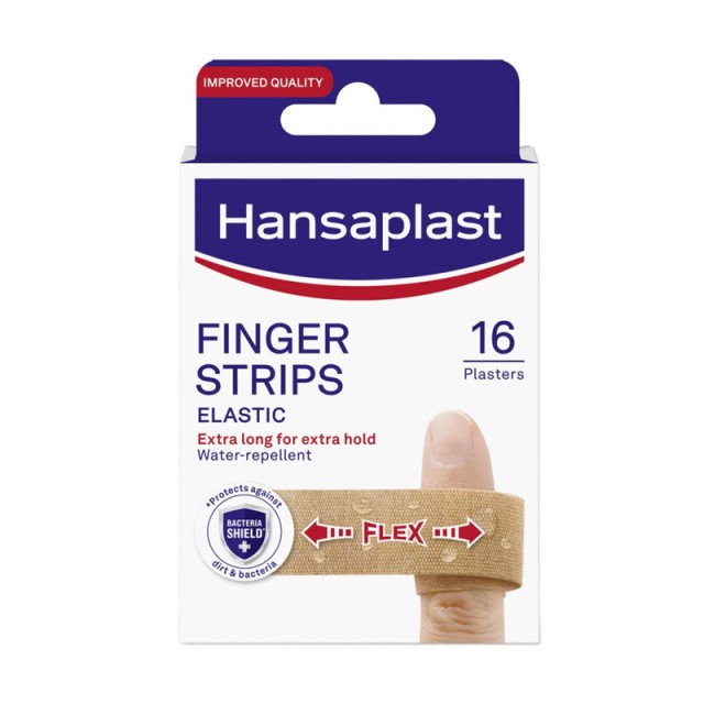 Hansaplast Finger Strips Elastic Ελαστικά Επιθέματα Δακτύλων, 16τεμ