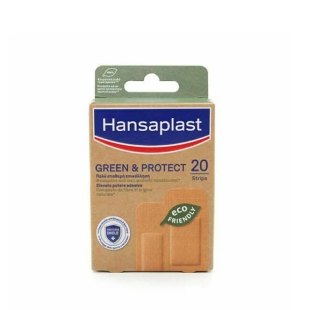 Hansaplast Green & Protect Eco Friendly Αυτοκόλλητα Επίθεματα Πληγών, 20τεμ