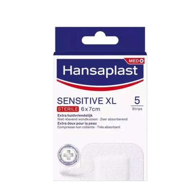 Hansaplast Med+ Sensitive XL Sterile 6x7cm 5τμχ