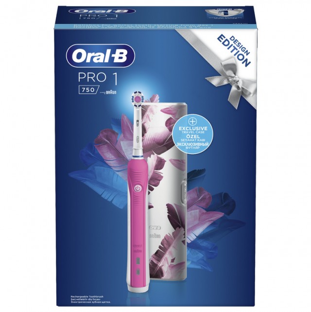 Oral-B Pro 1- 750 Pink Design Edition & Travel Case