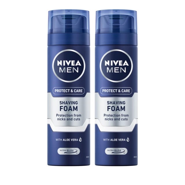 Nivea Men Promo Protect & Care Shaving Foam With Aloe Vera 2 *250ml
