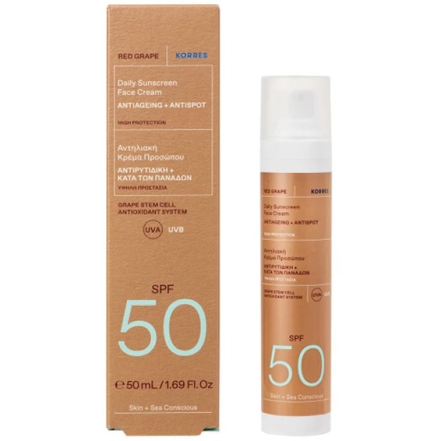KORRES RED.GR.FAC.SUNSC.SPF50 50ML