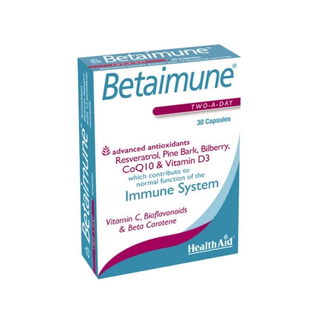 Health Aid Betaimune Two-a-Day Ενίσχυση & Προστασία του Ανοσοποιητικού με Αντιοξειδωτική Δράση 30caps