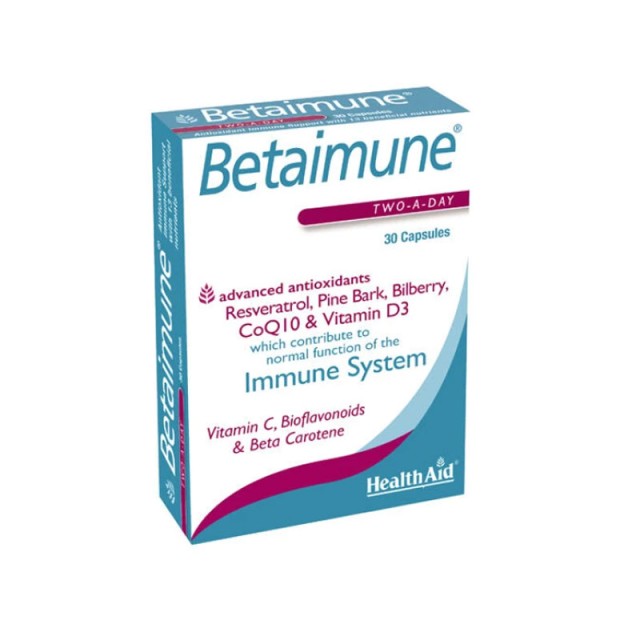 Health Aid Betaimune Two-a-Day Ενίσχυση & Προστασία του Ανοσοποιητικού με Αντιοξειδωτική Δράση, 30caps