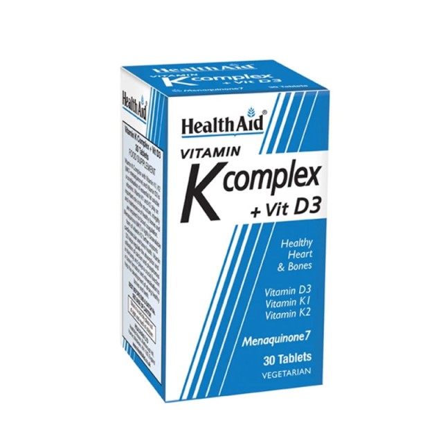 Healthaid Vitamin K Complex & Vit D3 για την Καρδιαγγειακή & Οστεϊκή Υγεία, 30tabs