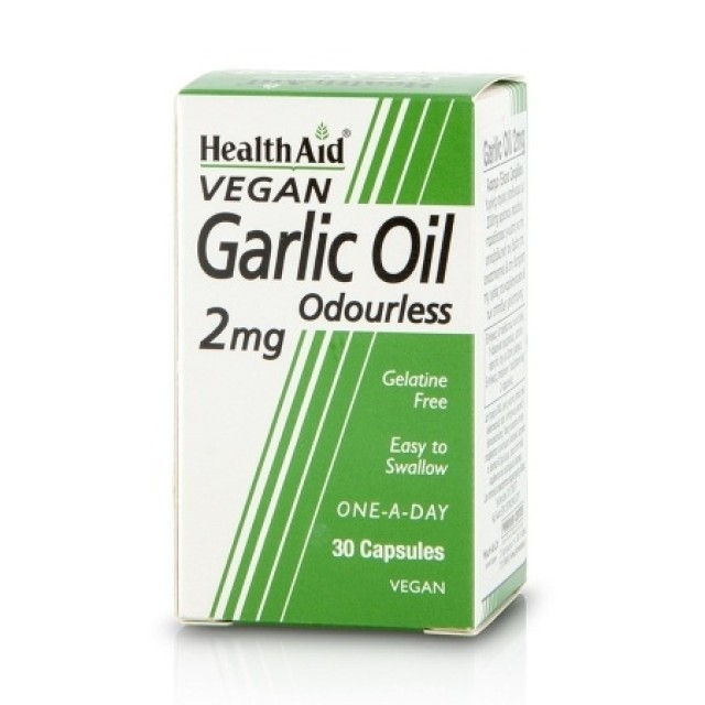 Health Aid Garlic Oil 2mg- 30 φυτικές κάψουλες