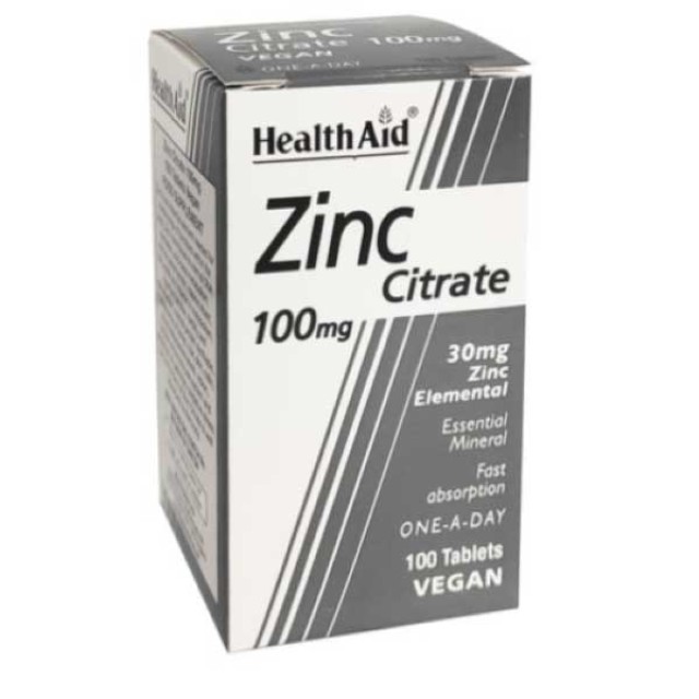 Health Aid Zinc Citrate 100mg 100 ταμπλέτες