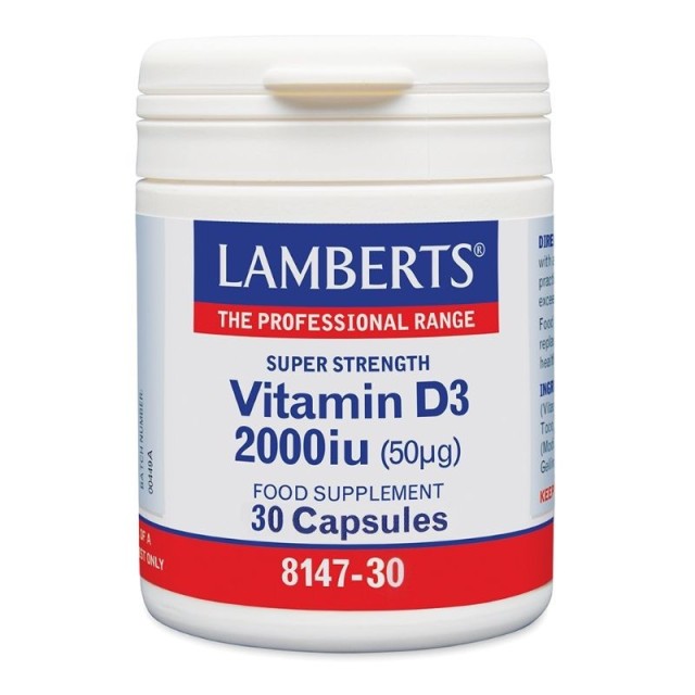 Lamberts Vitamin D3 2000iu 30 Κάψουλες