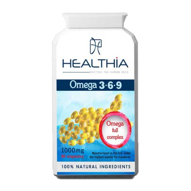 Healthia Ω 3,6,9 Essentials Συμπλήρωμα Διατροφής με τα Απαραίτητα Λιπαρά Οξέα για τον Οργανισμό, 90 caps