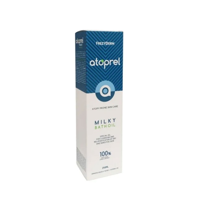 Frezyderm Atoprel Milky Bath Oil Ενυδατικό Λάδι Καθαρισμού, 250ml