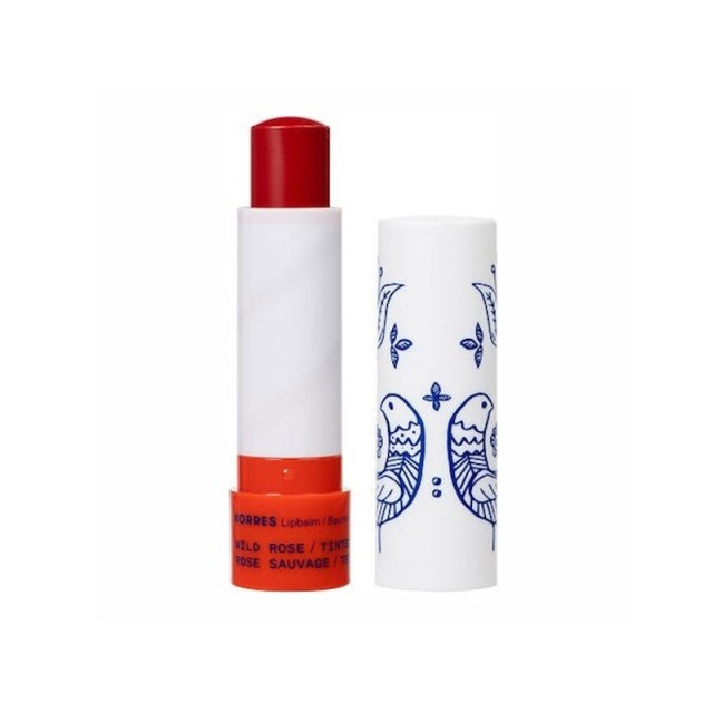 Korres Lip Balm Wild Rose Tinted Ενυδατική Φροντίδα για Χείλη με Άγριο Τριαντάφυλλο με Χρώμα, 4,5g