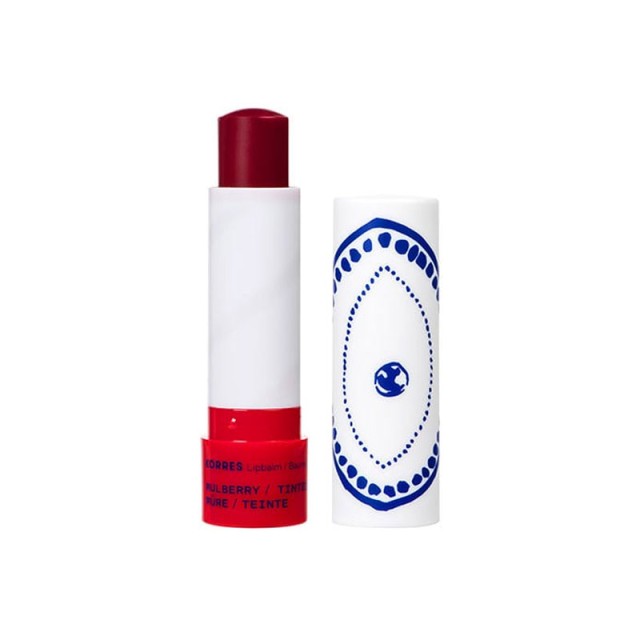 Korres Lip Balm Mulberry Tinted Ενυδατική Φροντίδα για τα Χείλη Κόκκινα Μούρα με Χρώμα, 4.5g