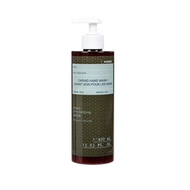 Korres Caring Hand Wash Απαλό Υγρό Σαπούνι Χεριών με Αλόη, 400ml