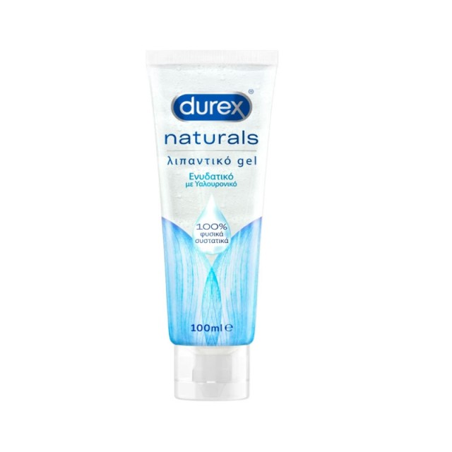 Durex Naturals, Ενυδατικό Λιπαντικό Gel με Υαλουρονικό 100% Φυσικά Συστατικά 100ml