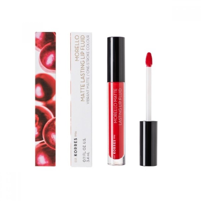 Korres Morello Matte Lasting Lip Fluid 53 Red Velvet