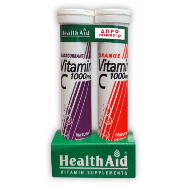 HEALTH AID VIT-C 1GR ΑΝΑΒΡ.ΦΡΑΓΚ/ΛΟ 20S +C1000MG ΔΩΡΟ