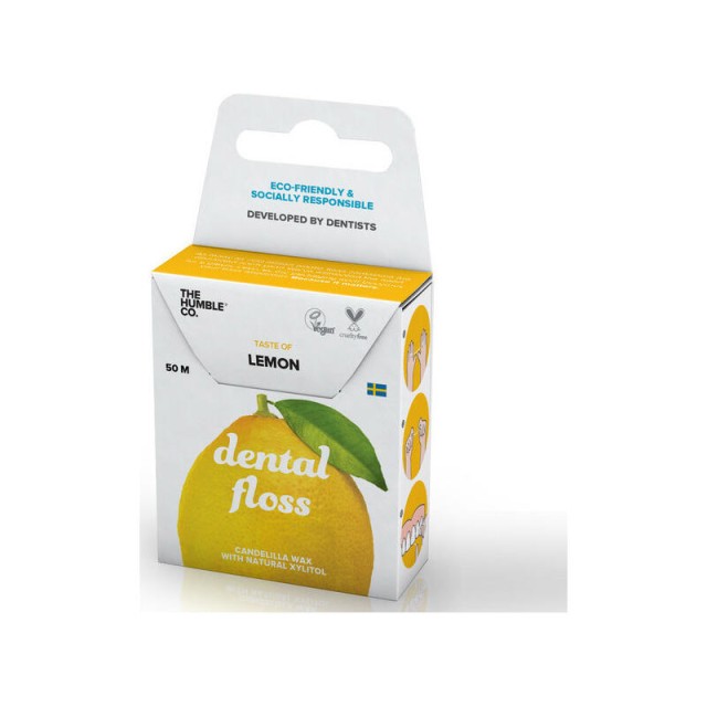 The Humble Co. Dental Floss Lemon Οδοντικό Νήμα Καθαρισμού Λεμόνι, 50m