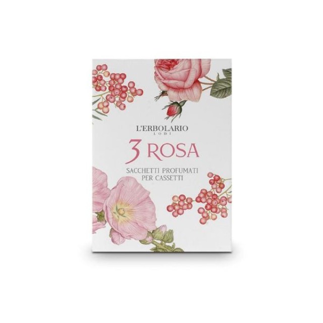 L?erbolario 3 Rosa Perfumed Sachet For Drawers ? Αρωματικά σακουλάκια για συρτάρια 1 Τμχ