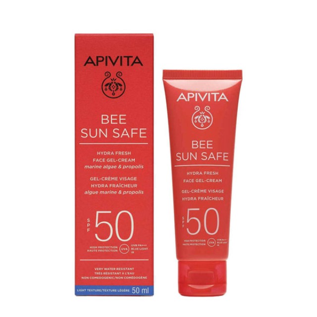 Apivita Bee Sun Safe Hydra Fresh Face SPF50 Ενυδατική Αντηλιακή Κρέμα Gel Προσώπου Ελαφριάς Υφής 50ml