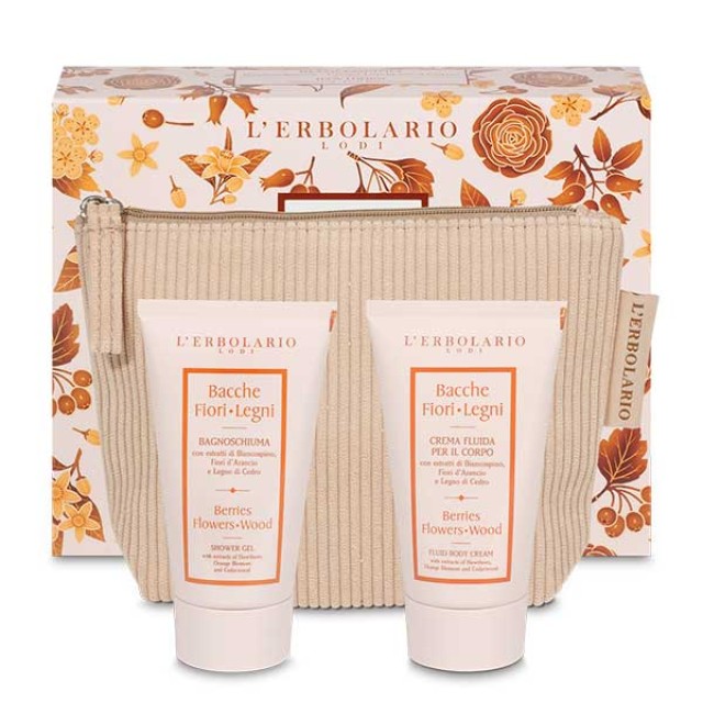 LErbolario Beauty-Set Biancospino Bacche Fiori Legni, Shower Gel 75ml & Γαλάκτωμα Σώματος 75ml