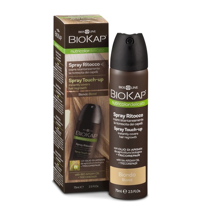 Bios Line Biokap Nutricolor Delicato Spray Touch-Up Blond 75ml για άμεση κάλυψη των γκρίζων τριχών