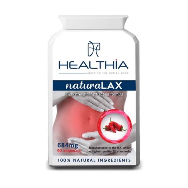Healthia Natura Lax 684mg Συμπλήρωμα Διατροφής για τη Δυσκοιλιότητα, 90 caps
