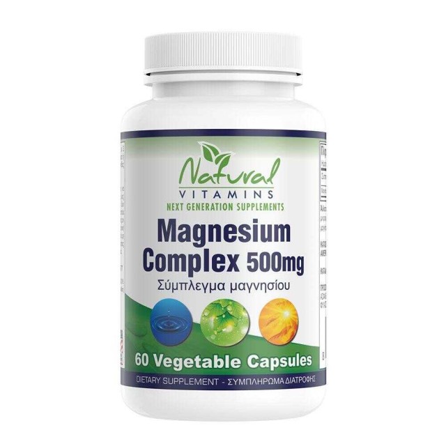 NATURAL VITAMINS MAGNESIUM 500MG - 60 ΚΑΨΟΥΛΕΣ