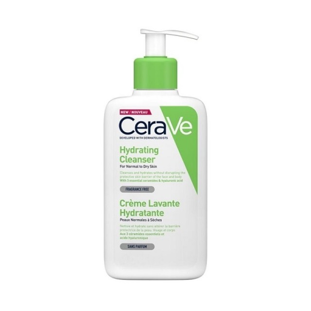 Cerave Hydrating Cleanser Κρέμα Καθαρισμού για Κανονικό έως Ξηρό Δέρμα, 473ml