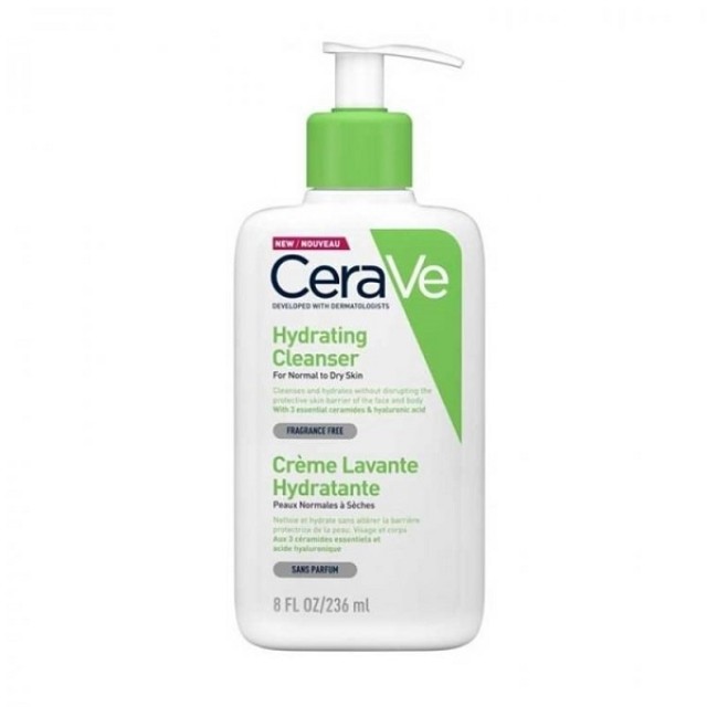 Cerave Hydrating Cleanser Κρέμα Καθαρισμού για Κανονικό έως Ξηρό Δέρμα, 236ml