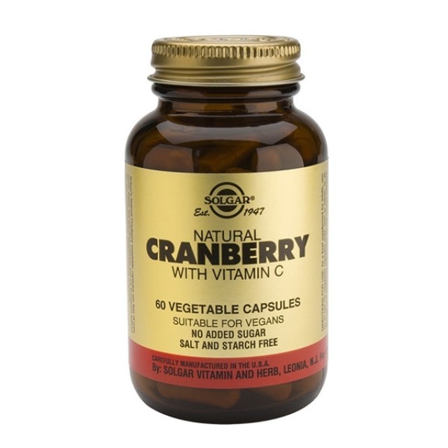 Solgar Cranberry Extract with Vitamin C 60 Φυτικές Κάψουλες