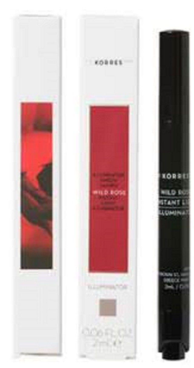 Korres Wild Rose Illuminator Concealer για Άμεση Λάμψη στα Μάτια & στα Ζυγωματικά, 2ml