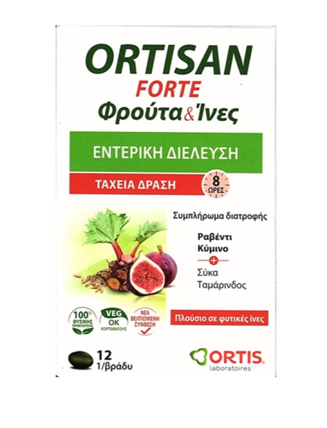 Ortisan Forte Fruits And Fibres 12 caps