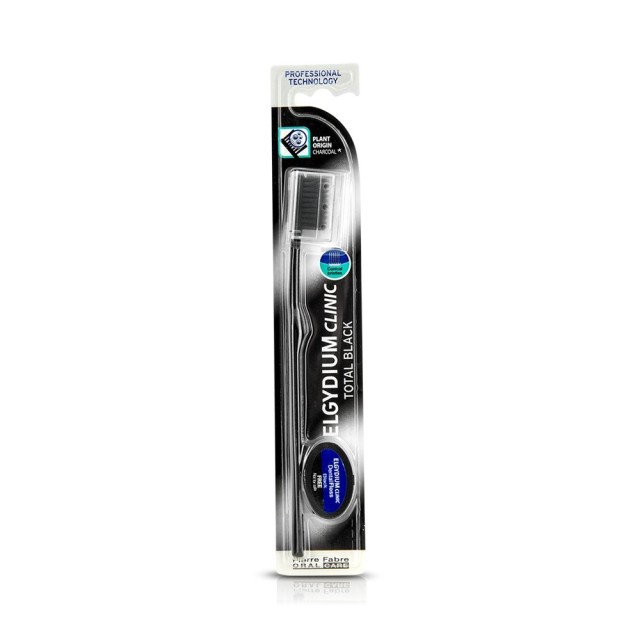 Elgydium Clinic Total Black Toothbrush 1τμχ με Δώρο Dental Floss Black