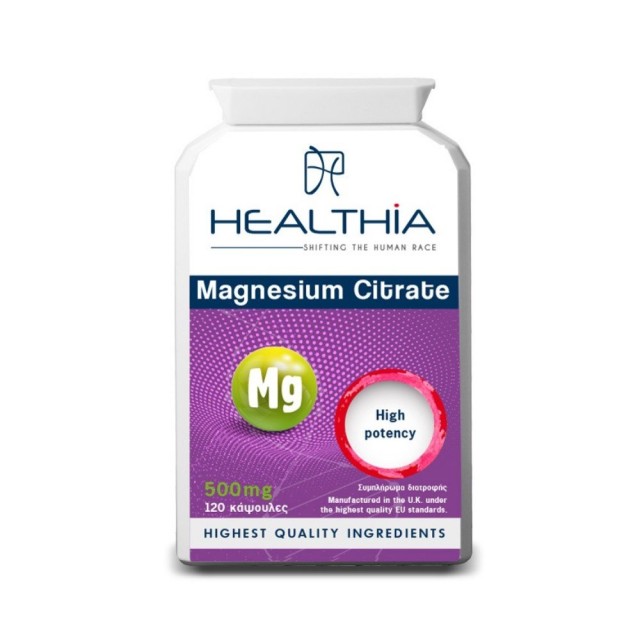 HEALTHIA Magnesium Citrate 500mg 120caps