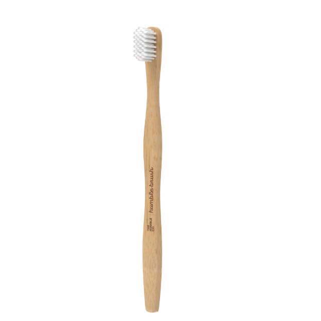 The Humble Co. Toothbrush Bamboo Adult Sensitive White Λευκή Οδοντόβουρτσα Ενηλίκων Για Ευαίσθητα Δόντια & Ούλα