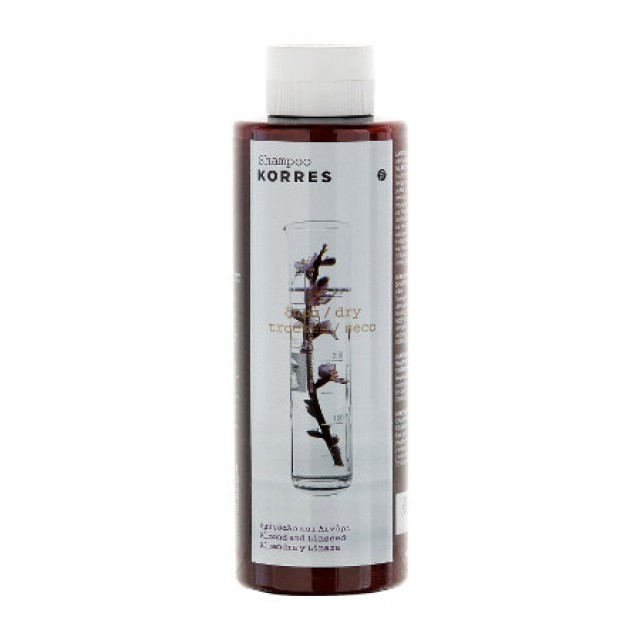 Korres Shampoo για Ξηρά αφυδατωμένα μαλλιά Αμύγδαλο και Λινάρι 1+1 2*250ml
