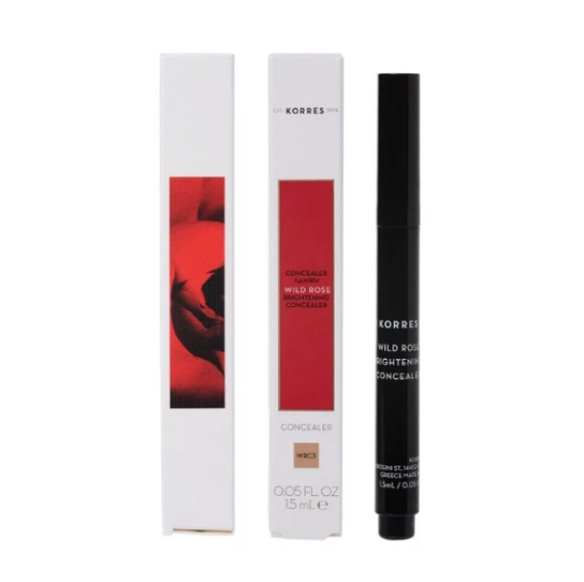 Korres Wild Rose Brightening Concealer Άγριο Τριαντάφυλλο WRC3 για Φωτεινότητα στο Βλέμμα, 1.5ml