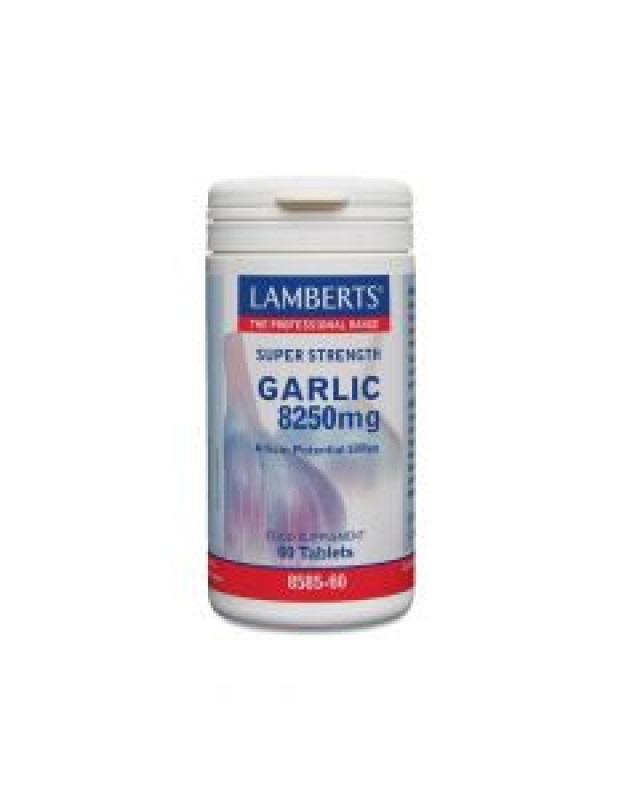 Lamberts Garlic 8250mg Συμπλήρωμα Διατροφής με Σκόρδο, 60tabs