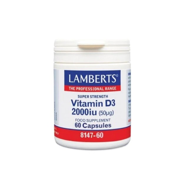Lamberts Vitamin D3 2000iu Συμπλήρωμα Διατροφής Βιταμίνης D, 60caps