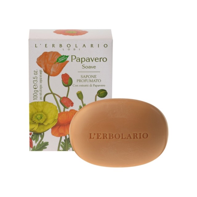 LErbolario Papavero Soave Sapone Profumato 100g