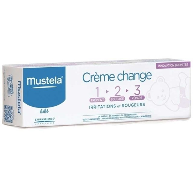 Mustela Vitamin Barrier Creme Change 1-2-3 Καθημερινή Κρέμα για την Αλλαγή της Πάνας 100ml