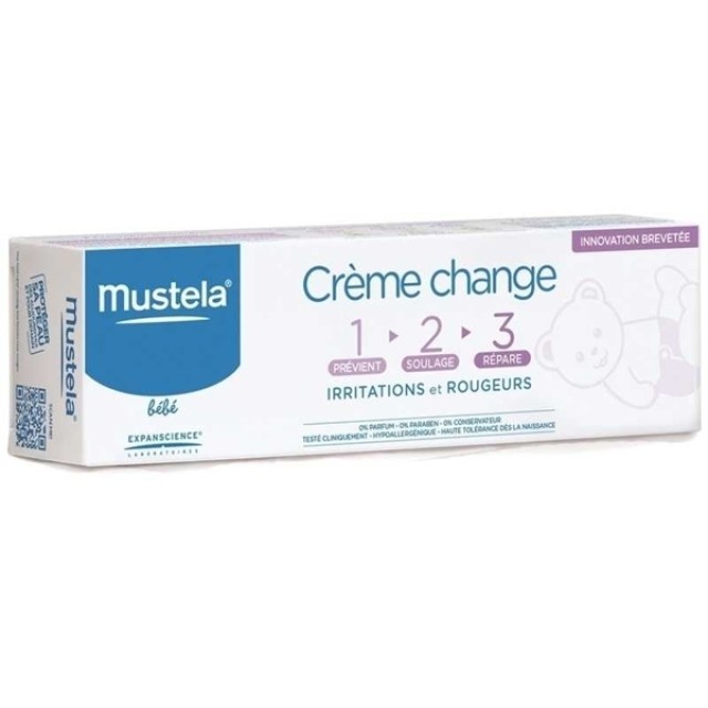 Mustela Vitamin Barrier Creme Change 1-2-3 Καθημερινή Κρέμα για την Αλλαγή της Πάνας, 100ml