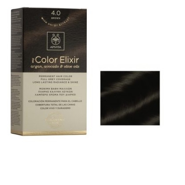 Apivita My Color Elixir Απόχρωση Νο4.0 Φυσικό Καστανό- 50ml